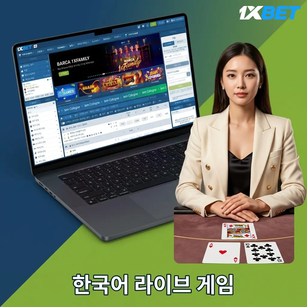 1xBet 한국어 라이브 딜러 테이블 - 바카라, 룰렛, 블랙잭 게임 제공