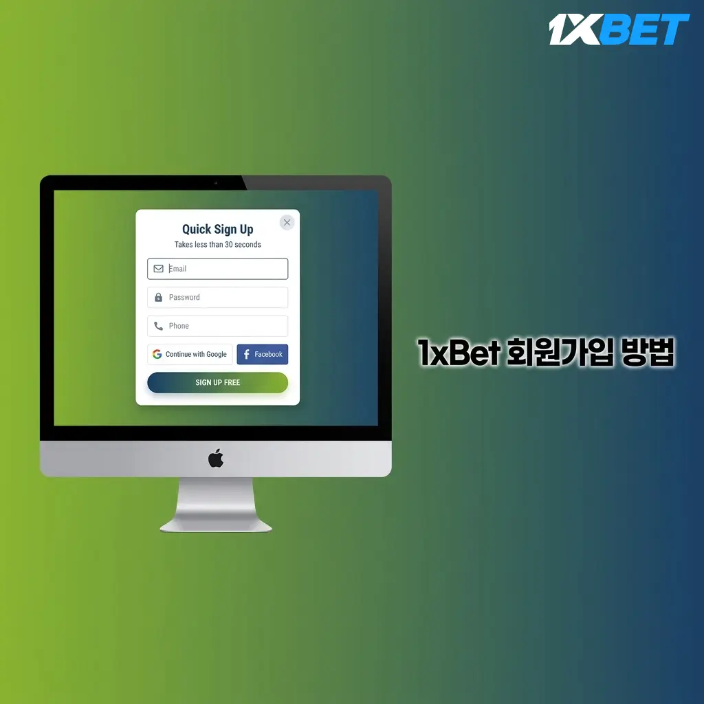 Guide to the 1xBet Sign-up process: register an account via email, phone number, or social media to access the welcome bonus.